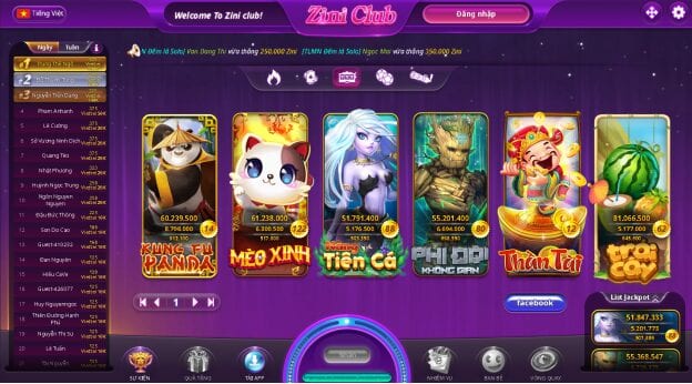 Zini Club phục vụ game thủ đa dạng trò chơi giải trí