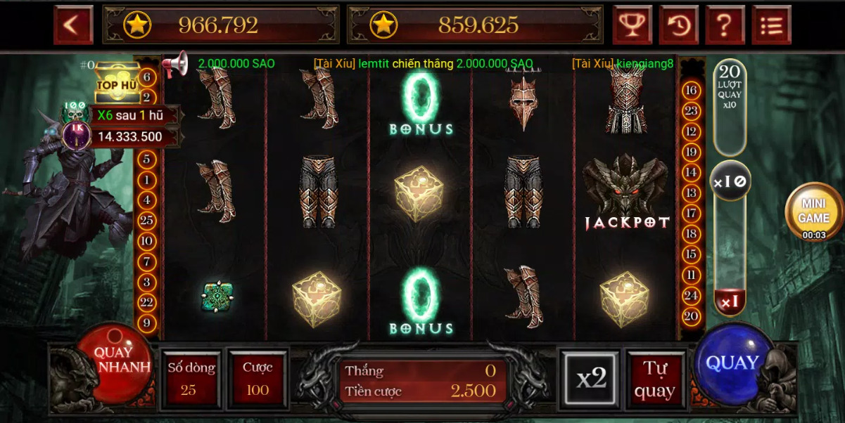 Slot game - Trò chơi mang đến mức trả thưởng cực cao cho người chơi